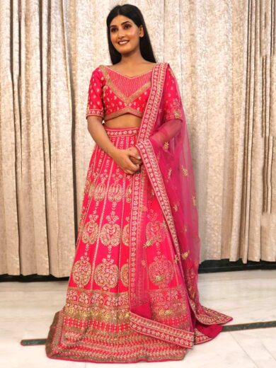 Angelic Light Peach Taffeta Saree - Image 7
