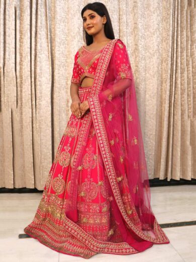 Angelic Light Peach Taffeta Saree - Image 8